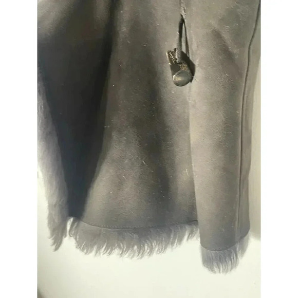 ALL SAINTS Genuine Toscana Shearling Luxe Vest Gillet UK 10 US 6 Brown Gray - Picture 7 of 8